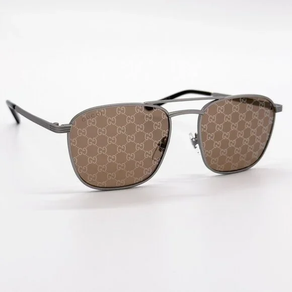 NEW GUCCI SUNGLASSES SILVER UNISEX EYEWEAR GUCCI GG1881S 004
